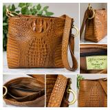1980s Helle Comfort Croc-Embossed Leather Shoulder Bag – Spain
