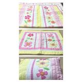 Pottery Barn Daisy Garden Embroidered Quilt, Sham & Pillow