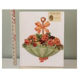 Victorian-Style Die-Cut Parasol Gift Holder with Roses