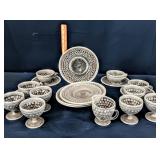 1940s Anchor Hocking Moonstone Opalescent 19-Pc Set