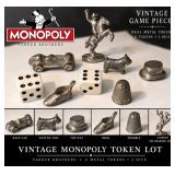 Early Monopoly Metal Tokens & Dice Lot