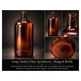 Large Amber Glass Apothecary Reagent Bottle