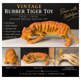 Vintage Rubber Crouching Tiger Toy, 1950s–70s