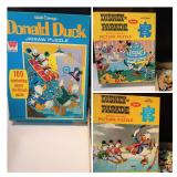 Vintage Disney Donald Duck & Disney on Parade Puzzles – 3 Pc