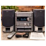Aiwa Z-A60 3-CD Dual Cassette Stereo System with SX-ZA60 Speakers - Tested Working