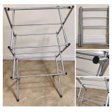 Folding Metal Clothes Drying Rack - Collapsible Laundry Airer