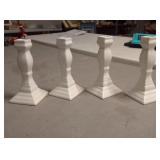 4 Mikasa French Countryside F9000 White Candlesticks