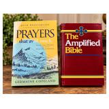 2 Religious Books - Prayers That Avail Much 40th Anniversary & The Amplified Bible