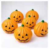 Set of 6 Halloween Jack-O-Lantern Pumpkin Pathway Light Covers