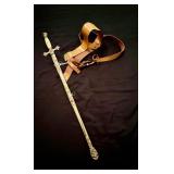 1882-1925 Knights Of Templar Commander Sword Rig Belt Plus Scabbard Of Edward G. Worrell