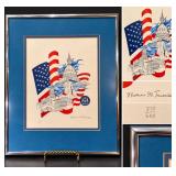 Governor William G. Milliken Hand-Signed Ltd Ed Michigan Patriotic Print 377/650 Framed – Pottervill