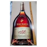 Large Remy Martin 1738 Accord Royal Bottle-Shaped Metal Advertising Sign Approx. 3 Ft-Unused – Potte