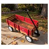 Vintage Berlin Flyer Wagon w/ No Tip Steering and Wooden Side Rails