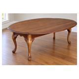 Maple Queen Anne Oval Drop-Leaf Coffee Table 49" Cabriole Legs