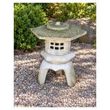 Vintage Concrete Japanese Garden Pagoda Lantern