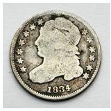 1834 - Capped Bust Silver Dime