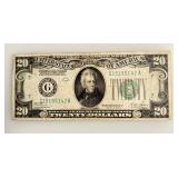 1928 B Series - Green Seal - $20 Federal Reserve Note