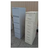 Pair of 5 Drawer Filing Cabinets