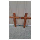 Pair of Large Wooden Crosses