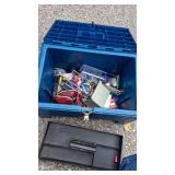 Blue Plastic Stack-On Toolbox