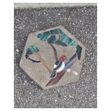 Stained Glass Garden Stepping Stone with Woodpecker - Garden Decor