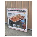 Vintage All-Luminum Portable Fold-Away Table in Original Box
