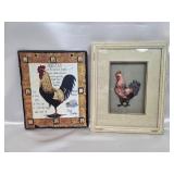 2 Chicken Themed Kitchen Decorative Pictures
