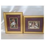 2 Vintage Framed and Matted Art Prints