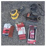 Power Sander Lot with Sandpaper - DeWalt and Skil