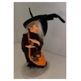Vintage 2010 Annalee 75th Anniversary Halloween 10" Old Hag Witch w/Crystal Ball & Potion Bag