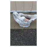 Cement Goose Statue Planter Pot - Lawn Ornament
