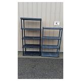 Pair of Plastic Shelves 1- 5 Tier 1- 4 Tier