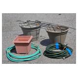 Large Gardening Group - Garden Hoses, Trellis, Planters