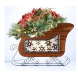 30" Lighted Sleigh Christmas Decor - Used One Season! Lowe