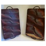 Vintage MCM Silicone Brown Swirl Serving Trays