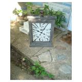 Ornamental Wrought Iron Scrollwork Gray Wall Clock
