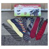 Motorized Tie and Belt Organizer with Assorted Ties