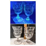 Antique c.1850s-1870s Ashburton EAPG Flint Glass Water Goblets Pair – Potterville