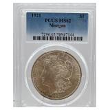1921 - Morgan Silver Dollar - PCGS MS62 - Last Year of Philly Mint