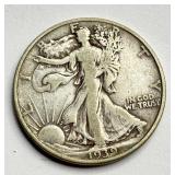1939 D - Walking Liberty - Silver Half Dollar