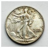 1942 S - Walking Liberty - Silver Half Dollar