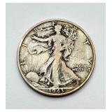 1943 S - Walking Liberty - Silver Half Dollar