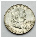 1960 D - Silver Franklin Half Dollar