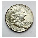 1963 - Silver Franklin Half Dollar