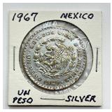 1967 - Mexico Silver Dollar - Un Peso - BU