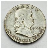 1950 - Silver Franklin Half Dollar