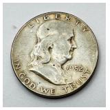 1952 S - Silver Franklin Half Dollar