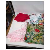Large Collection of Vintage Tablecloths and Linens