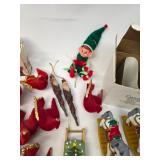 Small Collection of Vintage Christmas Ornaments and Decorations