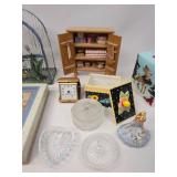 Small Collection of Misc. Vintage Home Decorations w/ 3 Glass Pieces